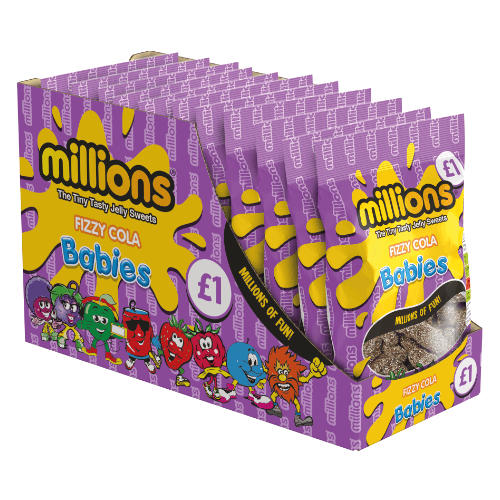Millions Fizzy Cola Babies 12x120g(12)