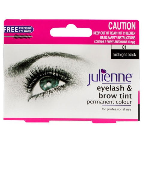 JULIENNE EYELASH AND BROW TINT MIDNIGHT BLACK 3 g Eye Makeup Asetena Pa