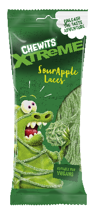 Chewits Xtreme Sour Apple Laces 12x160g
