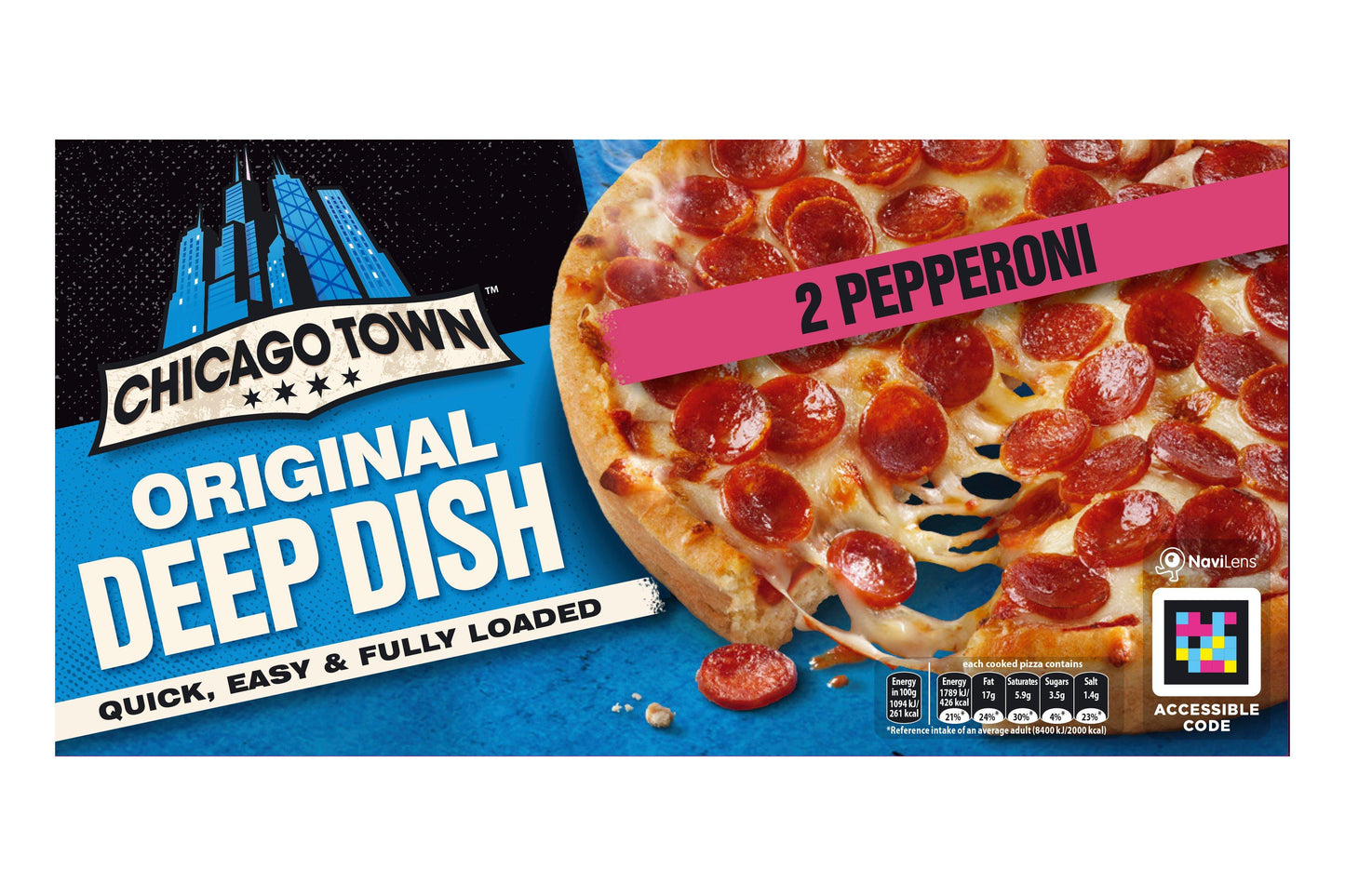 Chicago Town Deep Dish Pepperoni Pizzas 160g 24 x 160g Ready Meals Asetena Pa