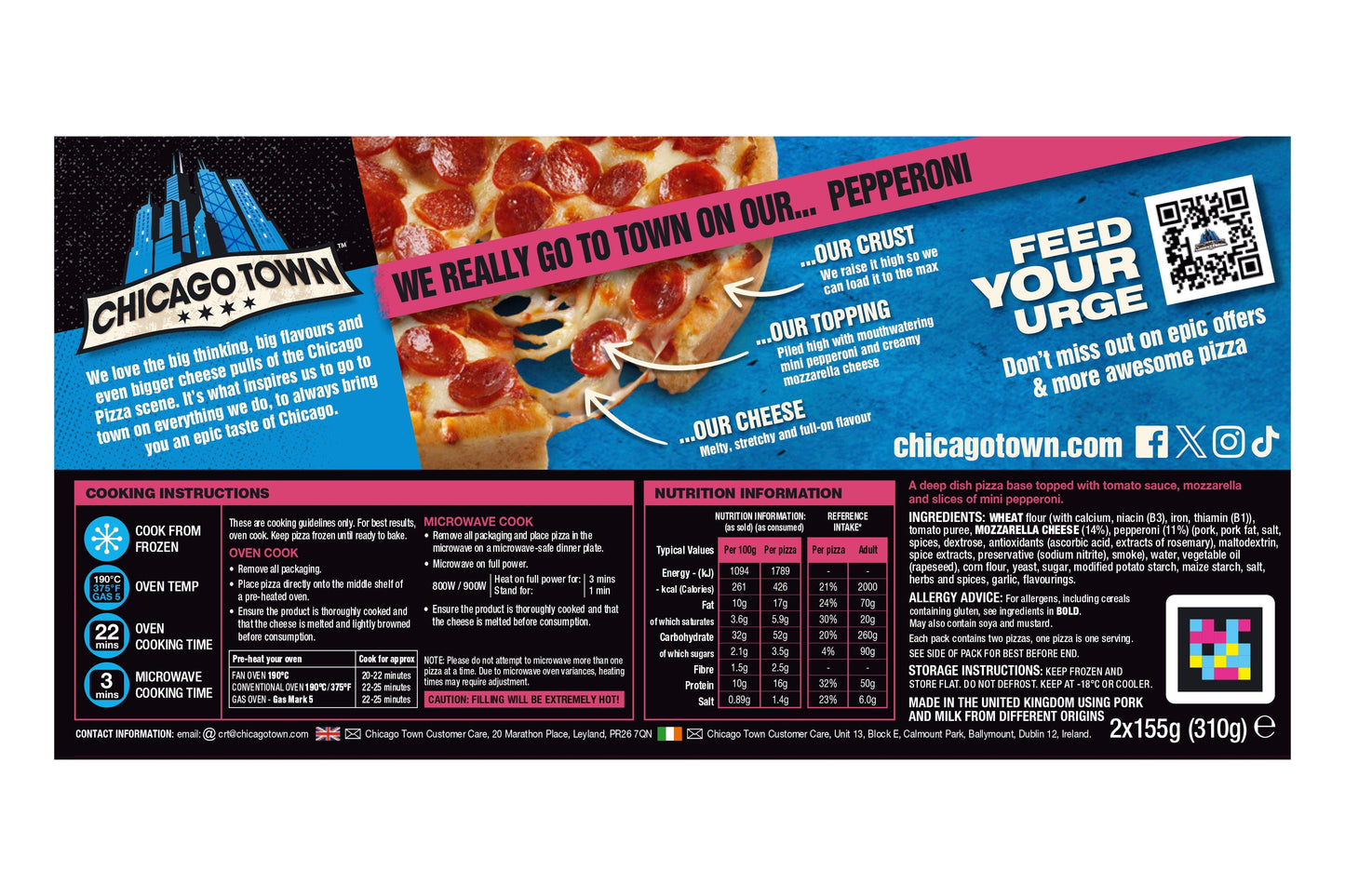 Proper Cornish Unbaked Cheese & Bacon Turnover 30 x 135g Ready Meals Asetena Pa