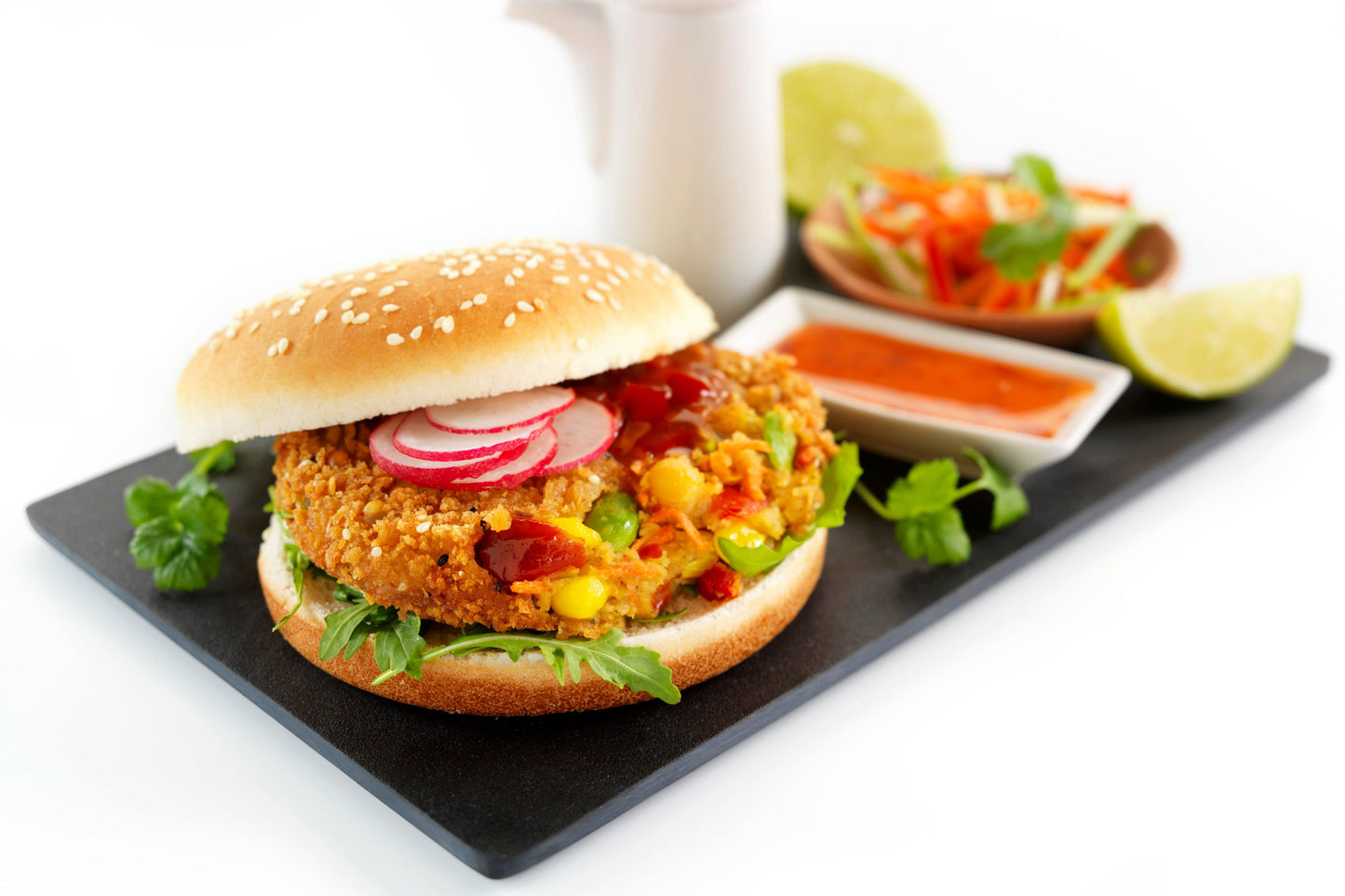 Fat Chef Bangkok Bad Boy Burger 20 x 150g Ready Meals Asetena Pa