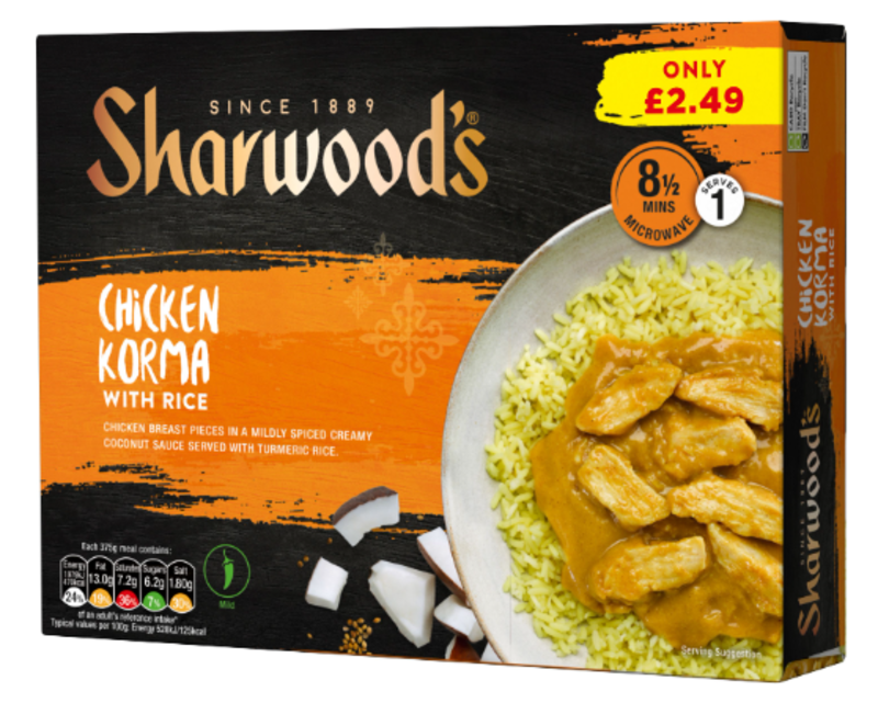 PM 2.49 Sharwood Chicken Korma 6x375g