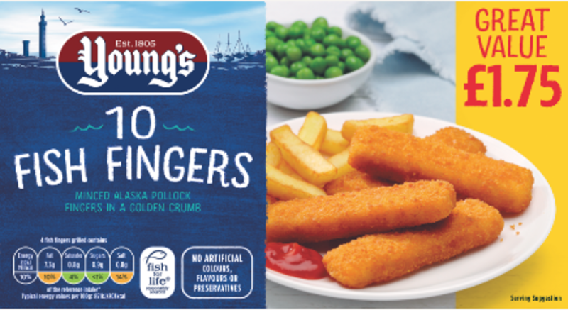 PM 1.75 Youngs 10 Fish Fingers 12x250g