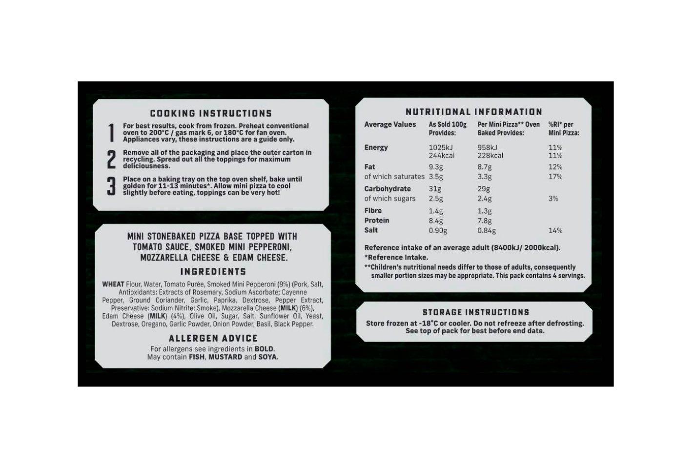 Goodfella's Mini Stonebaked Pepperoni Pizza 8 x 4 Ready Meals Asetena Pa
