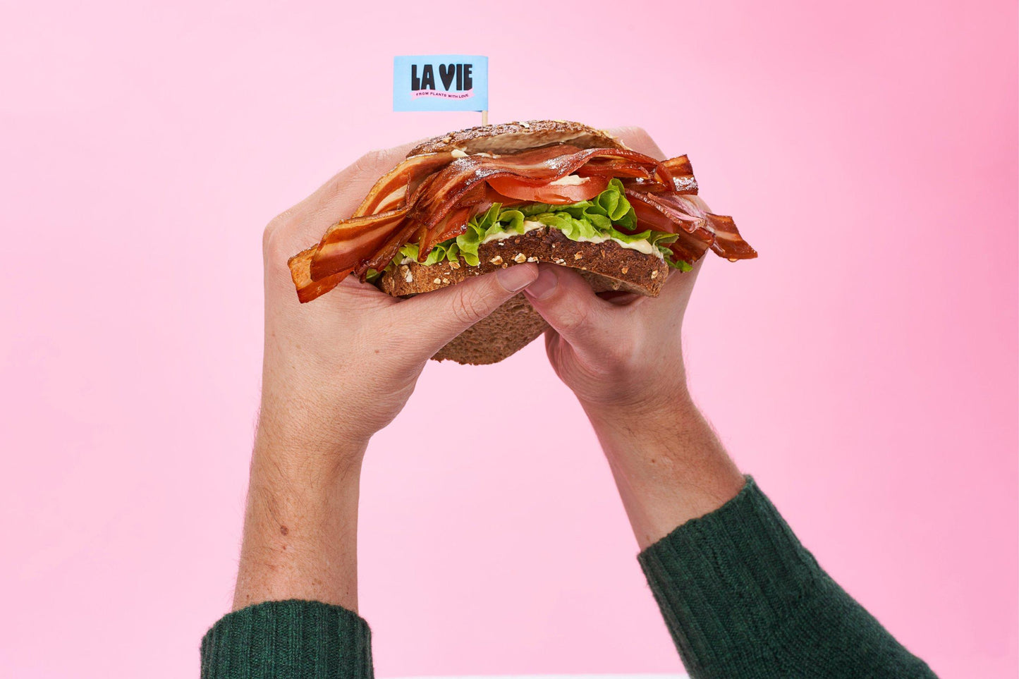 La Vie Vegan Bacon Rashers 300g (Pre-cooked / Frozen) 8 x 300g Ready Meals Asetena Pa