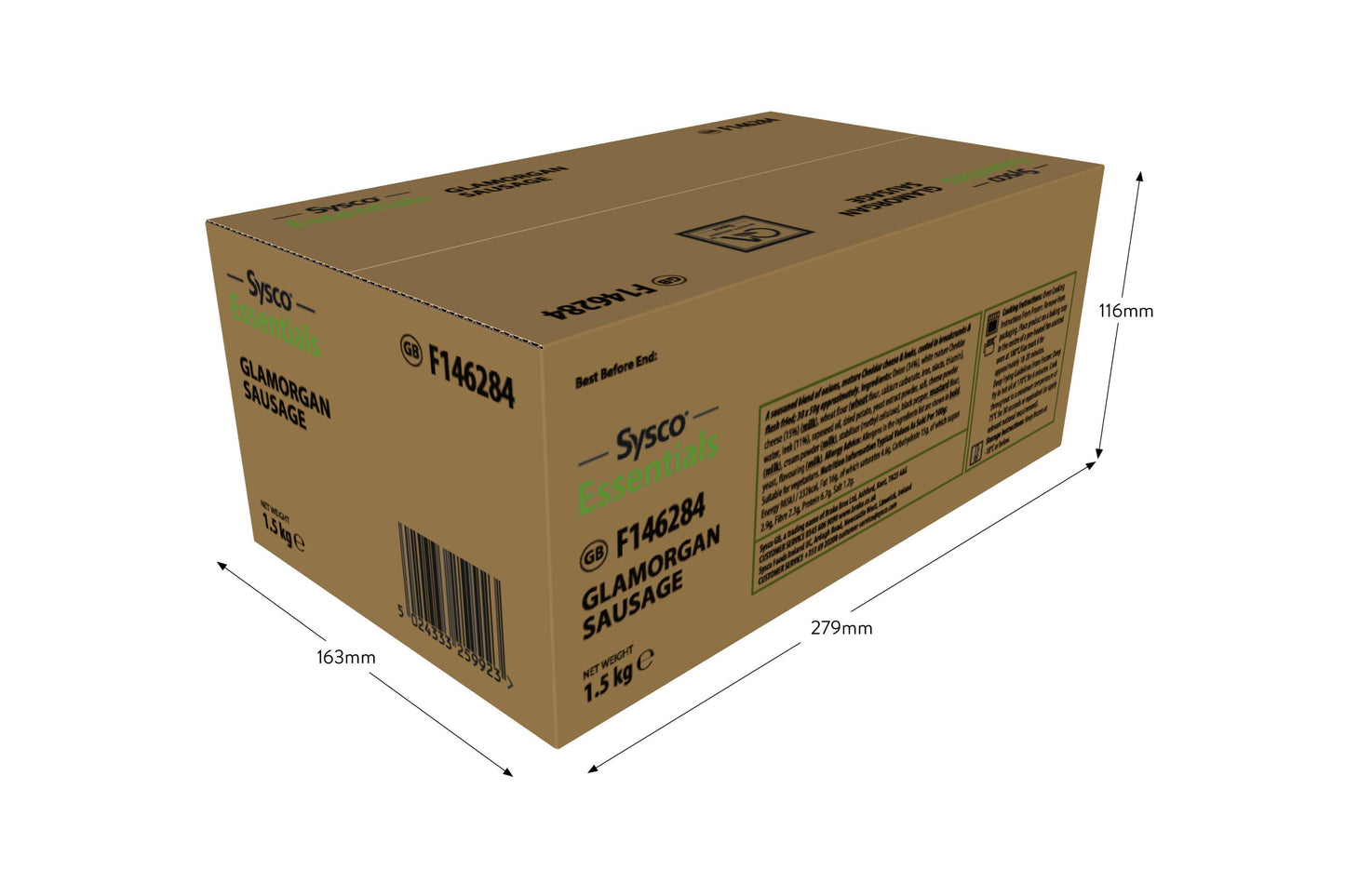 Sysco Essentials Glamorgan Sausage 30 x 50g Ready Meals Asetena Pa