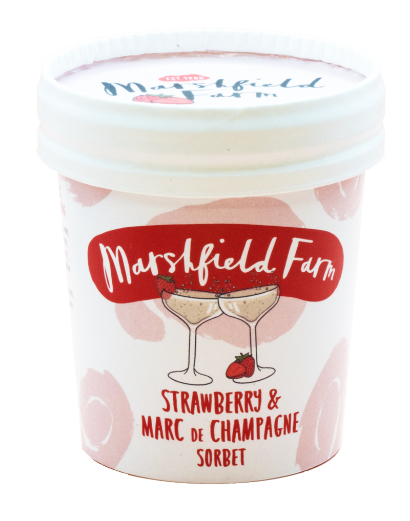 Marshfield Strawberry Champagne Sorbet 125ml 12x125ml