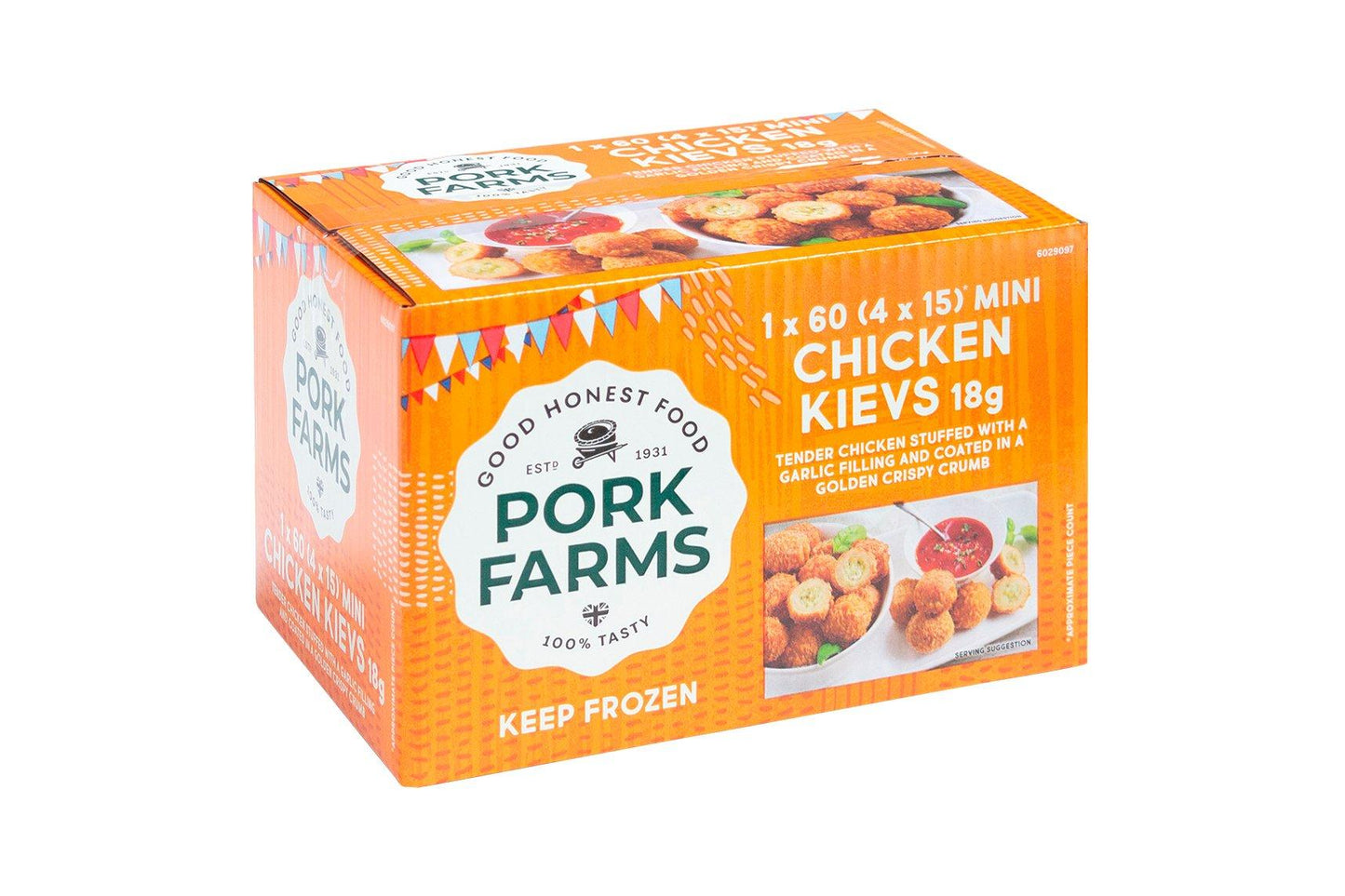 Pork Farms Mini Chicken Kievs 18g (1 x 60) 60 x 18g Ready Meals Asetena Pa