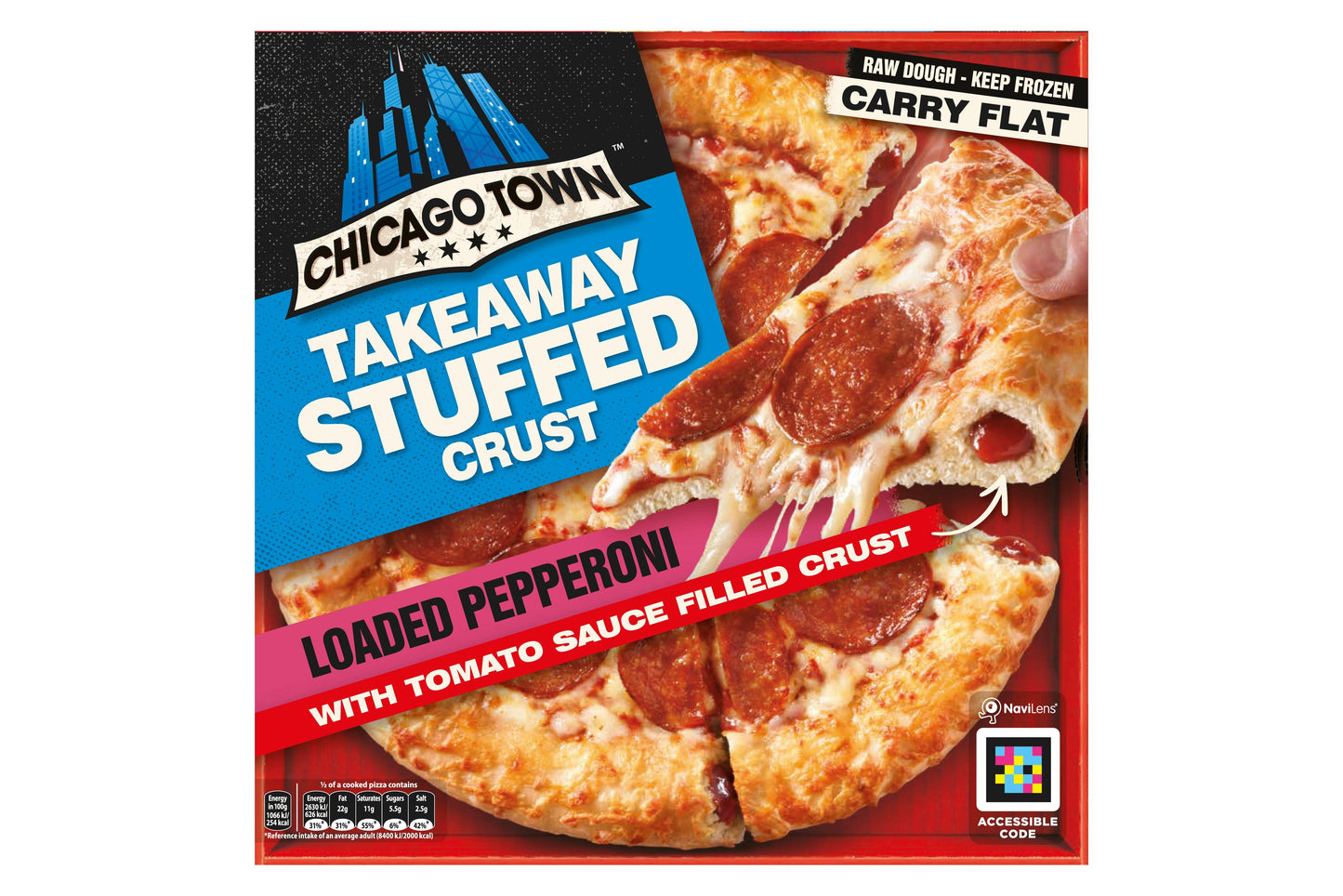 Dr Oetker Chicago Town Takeaway Stuffed Crust Pepperoni Pizza 4 x 2 Ready Meals Asetena Pa