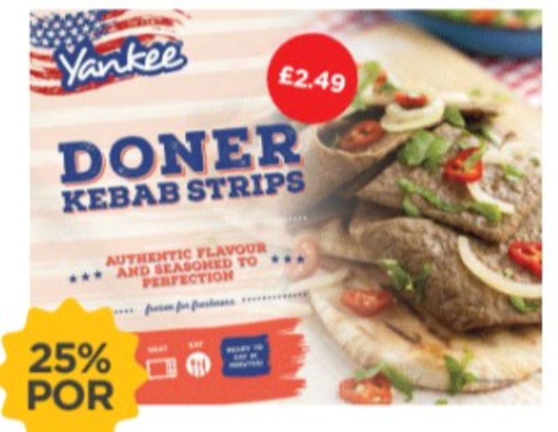 PM £2.49 Yankee Doner Meat Strips 6x500g