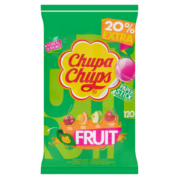 Chupa Chups Fruit Lolly Refill Bag 120x12g(6)