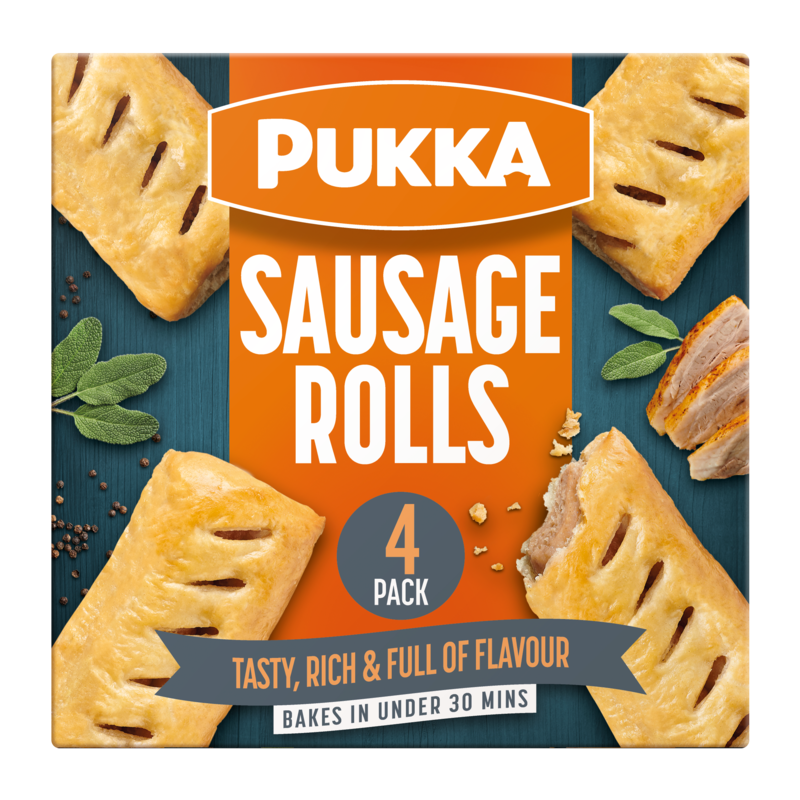 Pukka Sausage Roll 4pk 12x4x90g