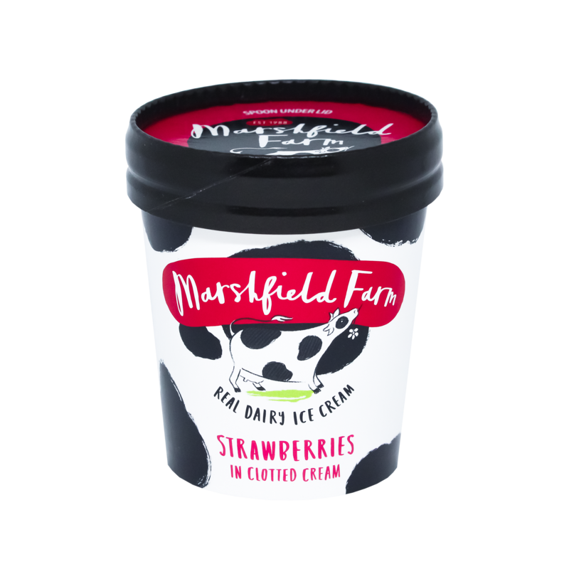 Marshfield Strawberries in Clotted Cream 12x125ml