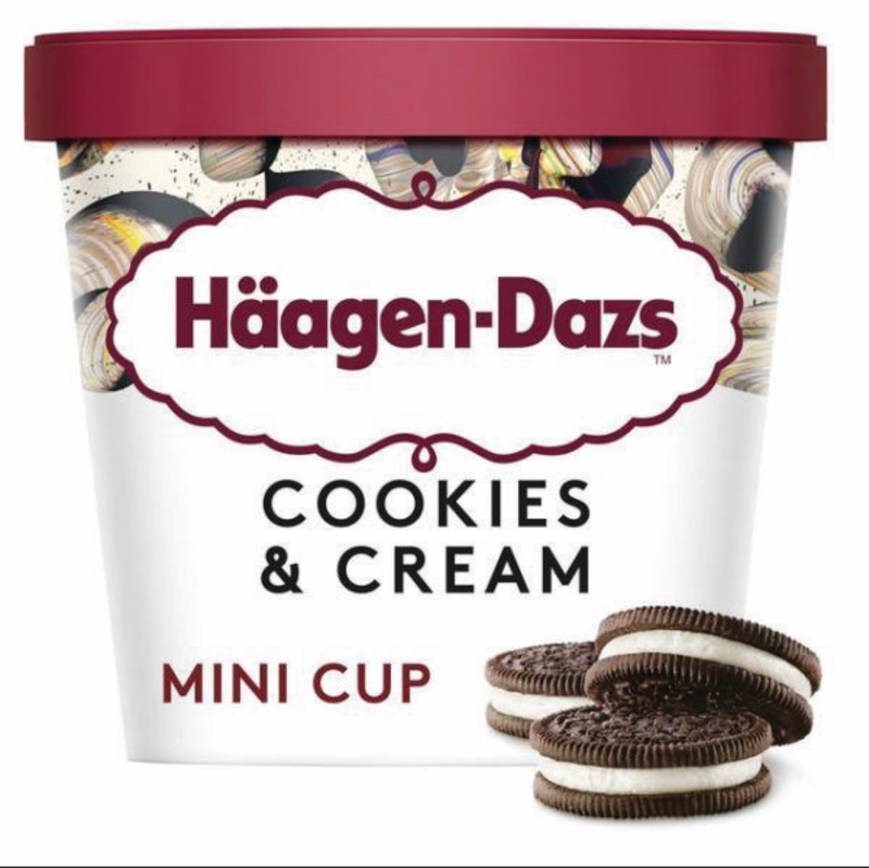 Haagen-Dazs Cookies & Cream Minicups 24x95ml 24x95ml