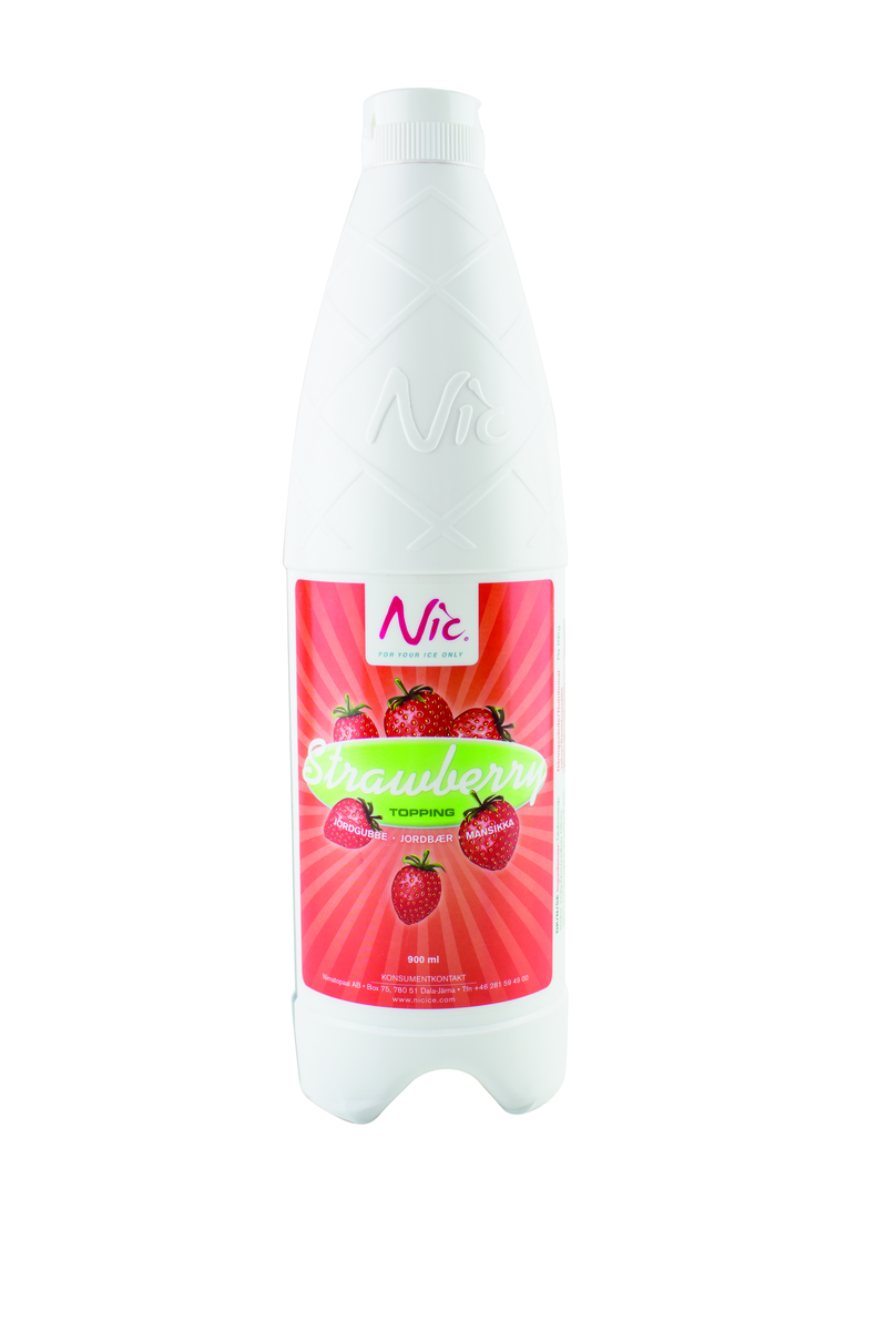 NIC Strawberry Topping Sauce 1x900ml