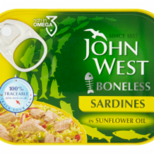 John West Boneless Sardine Fillets In Oil 12x95g