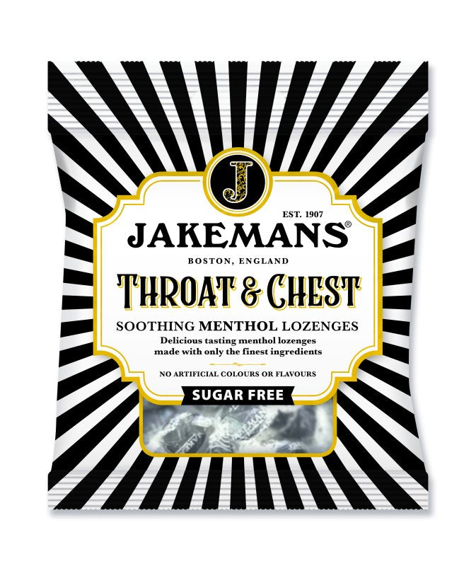 Jakemans Throat & Chest Sugarfree 12x50g