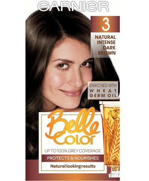 BELLE COLOR CREME PERMANENT 3 NATURAL INTENSE DARK BROWN Hair Color Asetena Pa