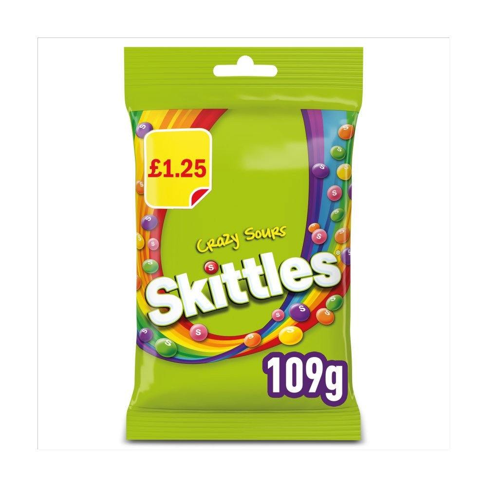 Skittles Crazy Sours Bag 14x109g