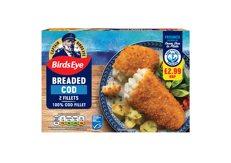 PM £2.99 Birds Eye 2 Cod Fillets In Breadcrumb 8x200g