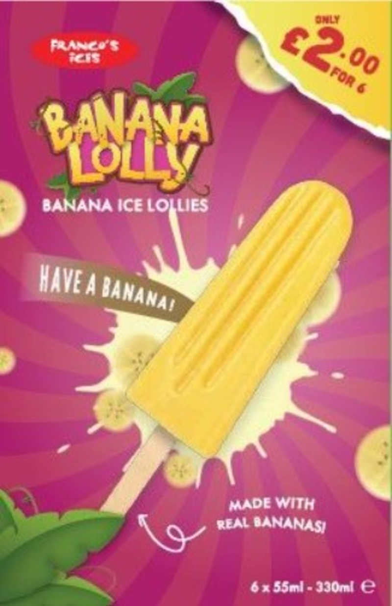 PM2.00 Franco Banana Lolly Multipack 10x6x60m
