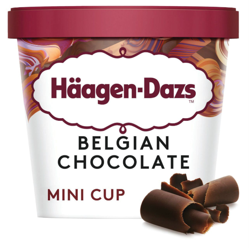 H-Dazs Belgian Chocolate Minicups 24x95ml 24x95ml