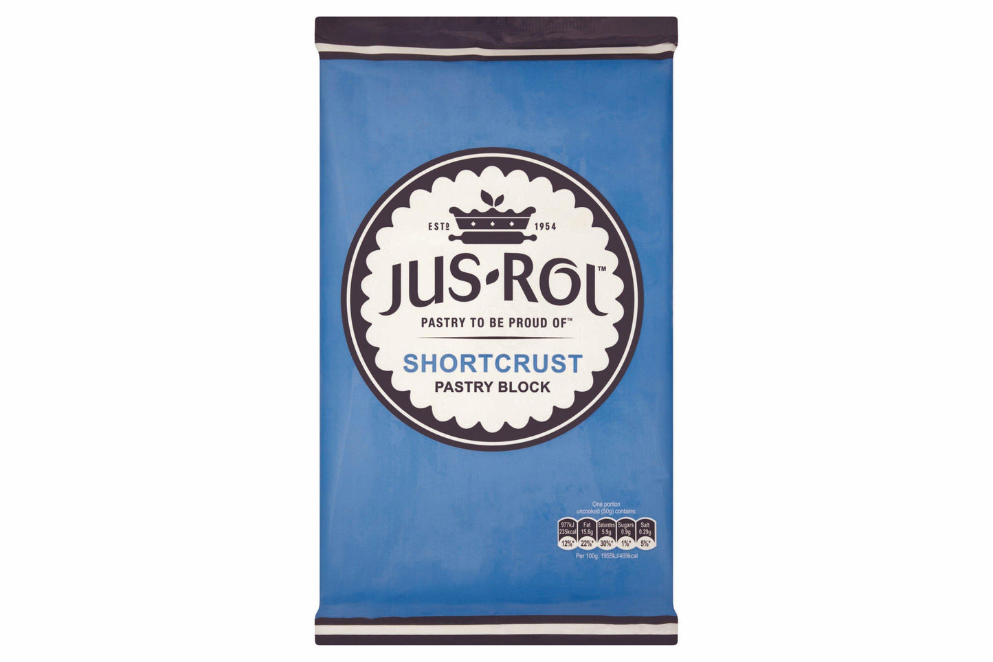 Jus-Rol Shortcrust Pastry Block 1.5kg 4 x 1.5kg Ready Meals Asetena Pa