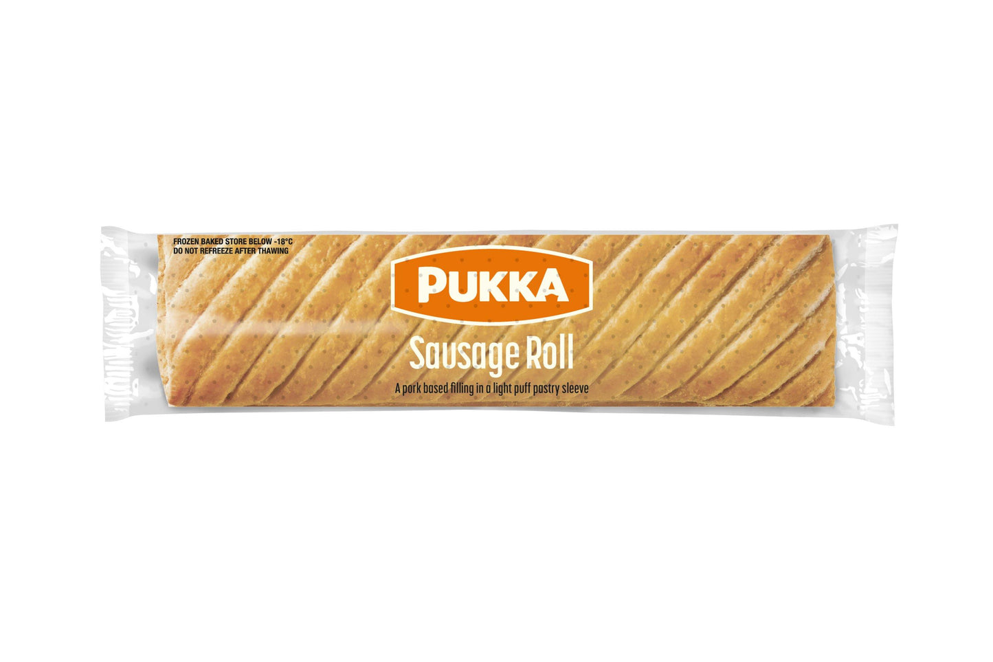 Pukka-Pies Individually Wrapped Frozen Baked Large Sausage Rolls 12 x 170g Ready Meals Asetena Pa