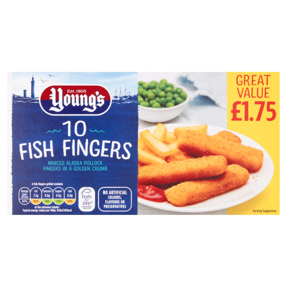 Young's 10 Fish Fingers 250g 250g × 1