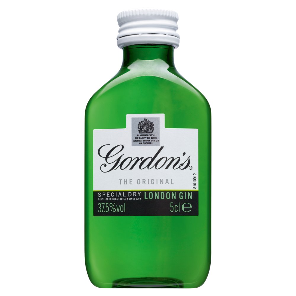 Gordon's London Dry Gin 37.5% vol 5cl Bottle 5Cl × 12 × 1