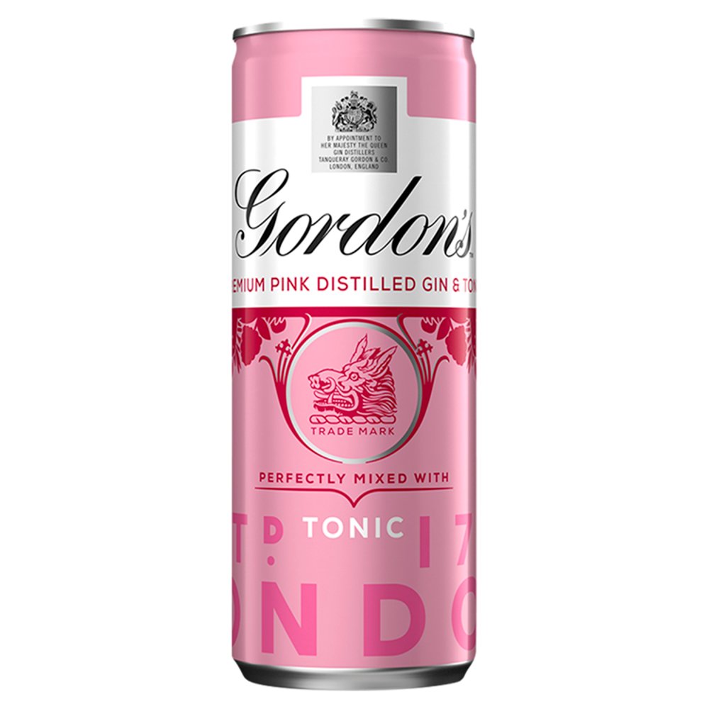 Gordon's Pink Gin & Tonic Premix Ready to Drink 250ml 250ml × 12 × 1