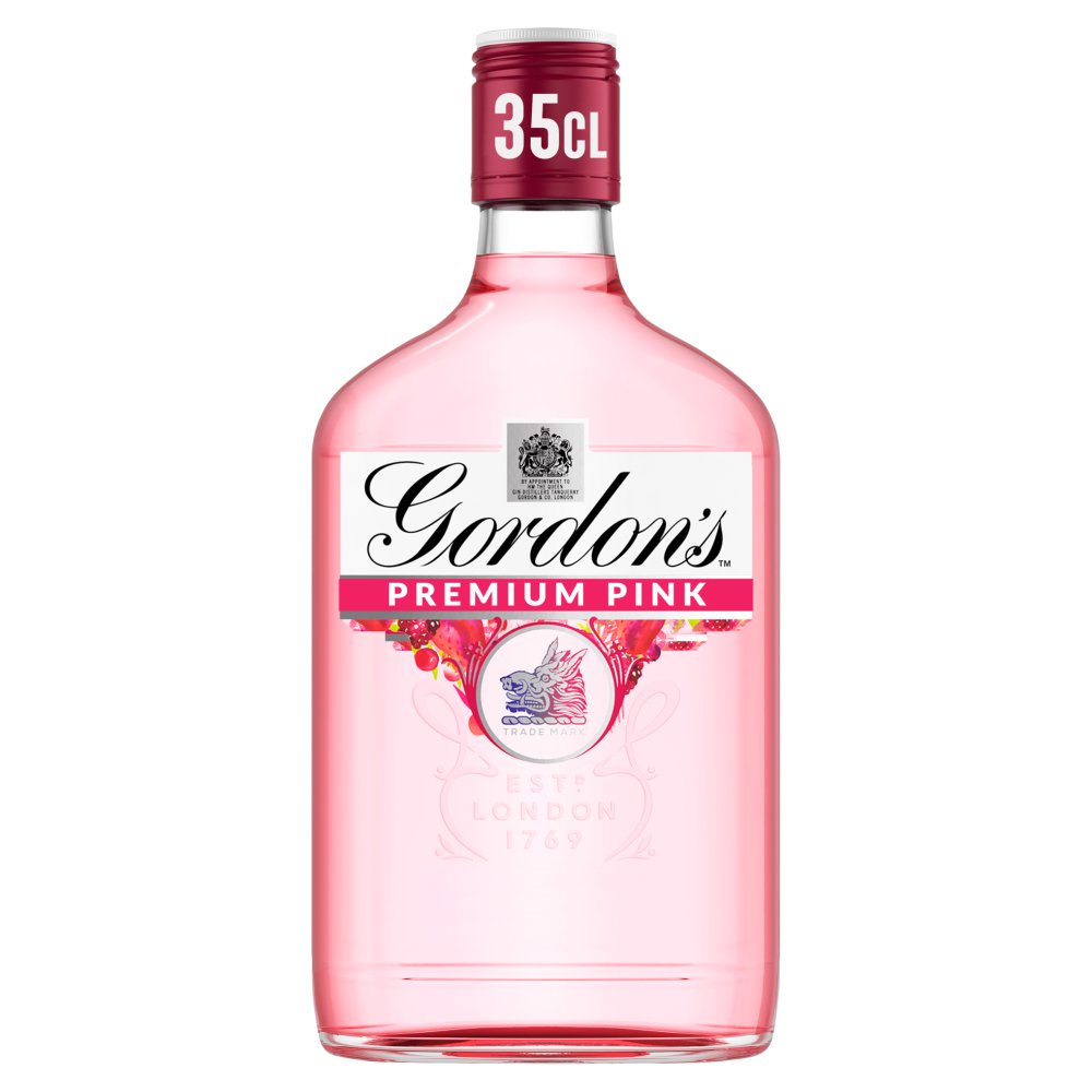 Gordon's Premium Pink Distilled Flavoured Gin 37.5% vol 35cl Bottle 35Cl × 6