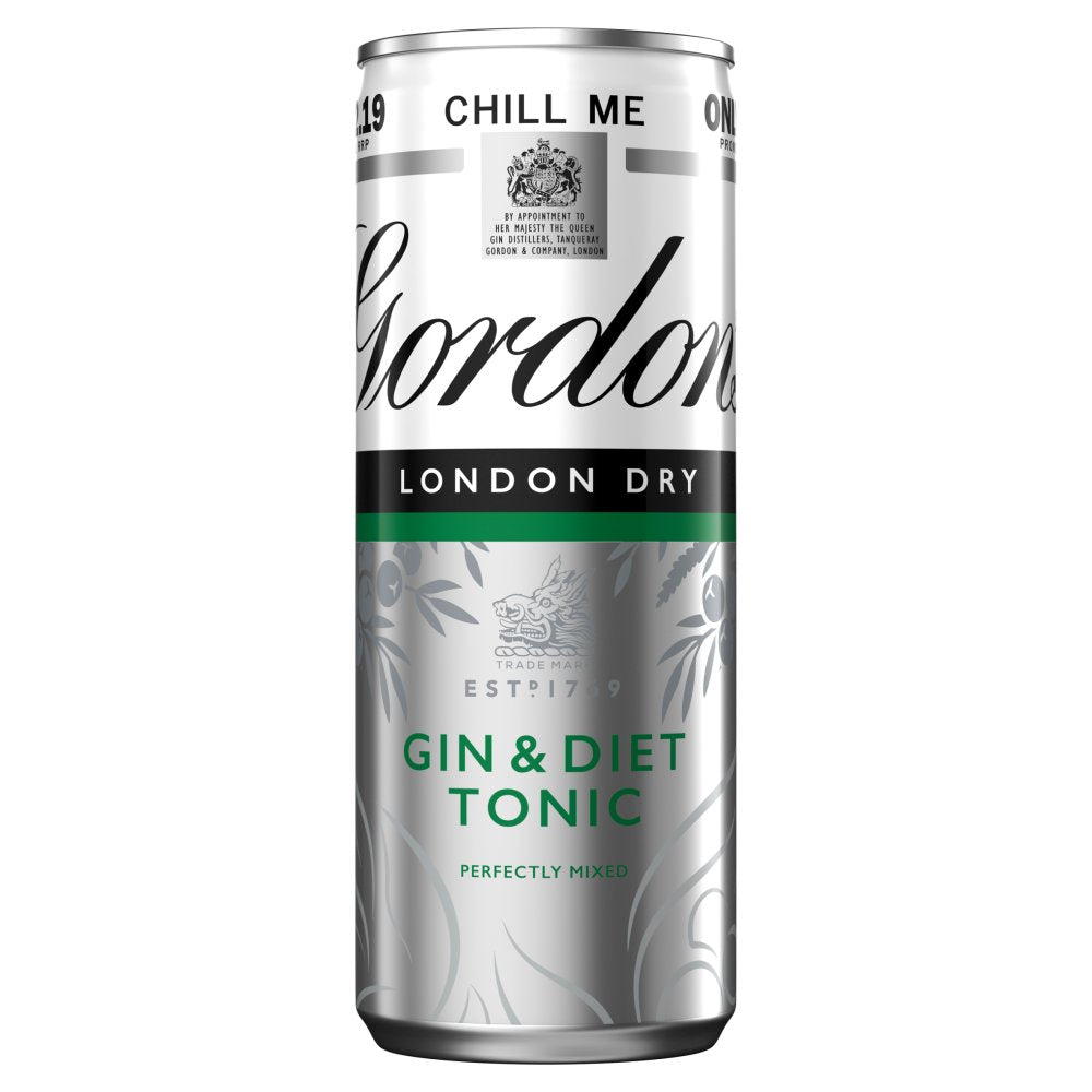 Gordon's Gin & Diet Tonic 5% vol 250ml Can PMP £2.19 250ml × 12 × 1