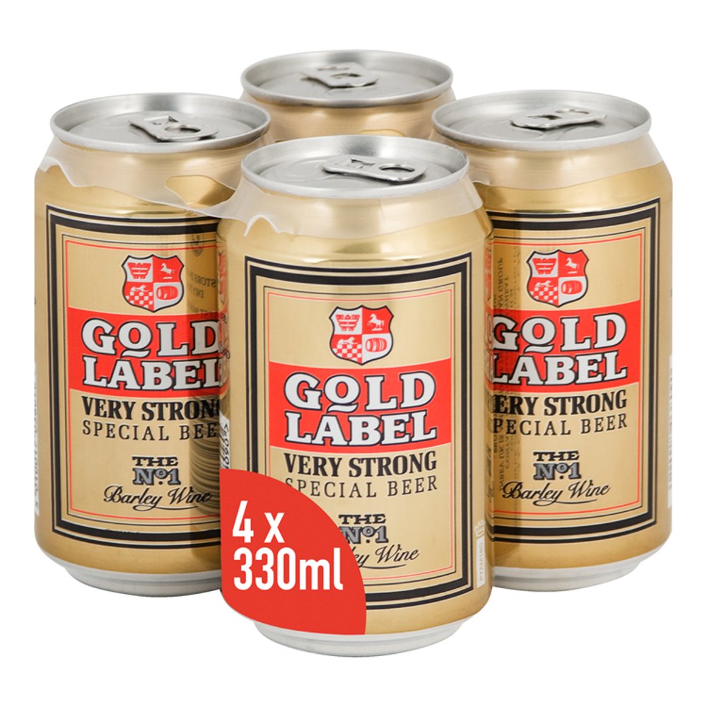 Gold Label Very Strong Special Beer 4 x 330ml 330ml Can × 6 × 1