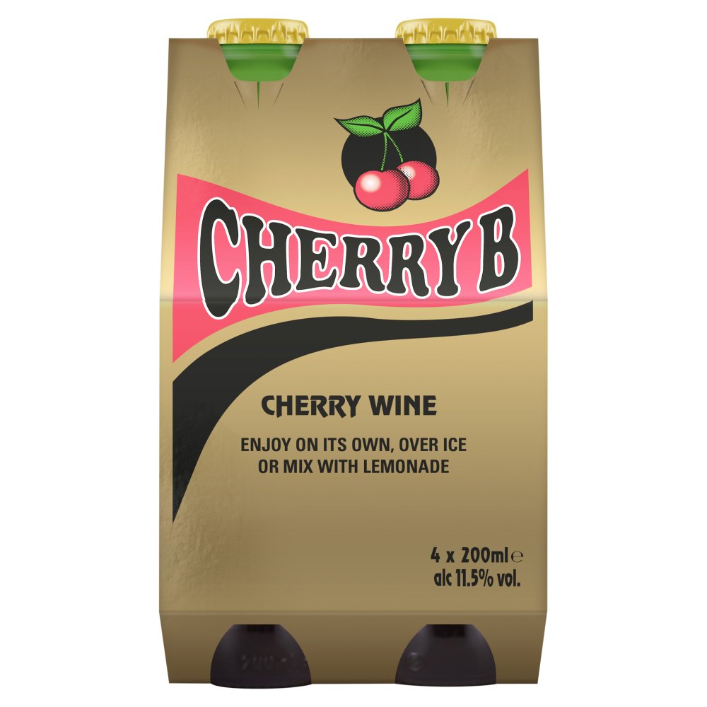 Cherry B Cherry Fortified Wine 4 x 20cl 200ml × 6 × 1