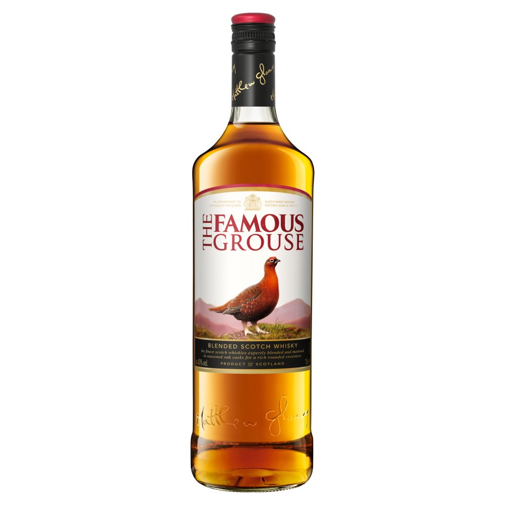 The Famous Grouse Finest Blended Scotch Whisky 1 Litre 1Ltr × 6