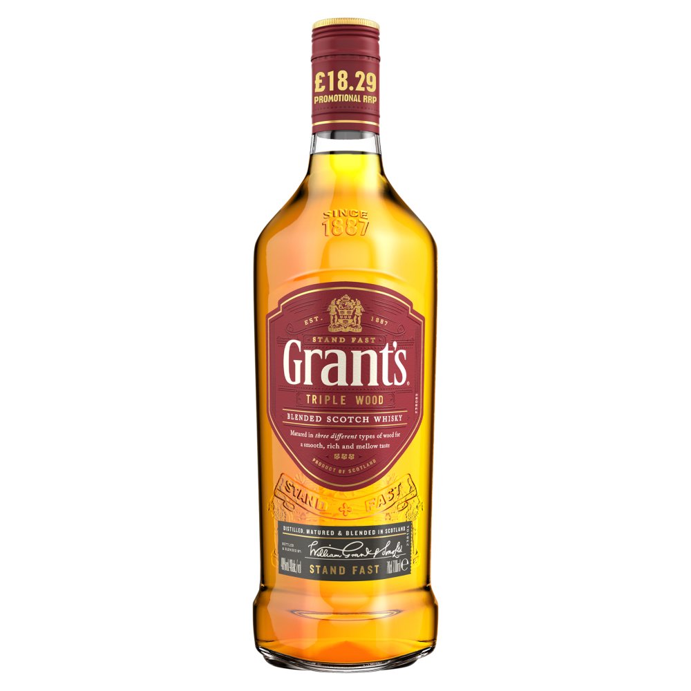 Grant's Triple Wood Blended Scotch Whisky 700ml 70Cl × 6