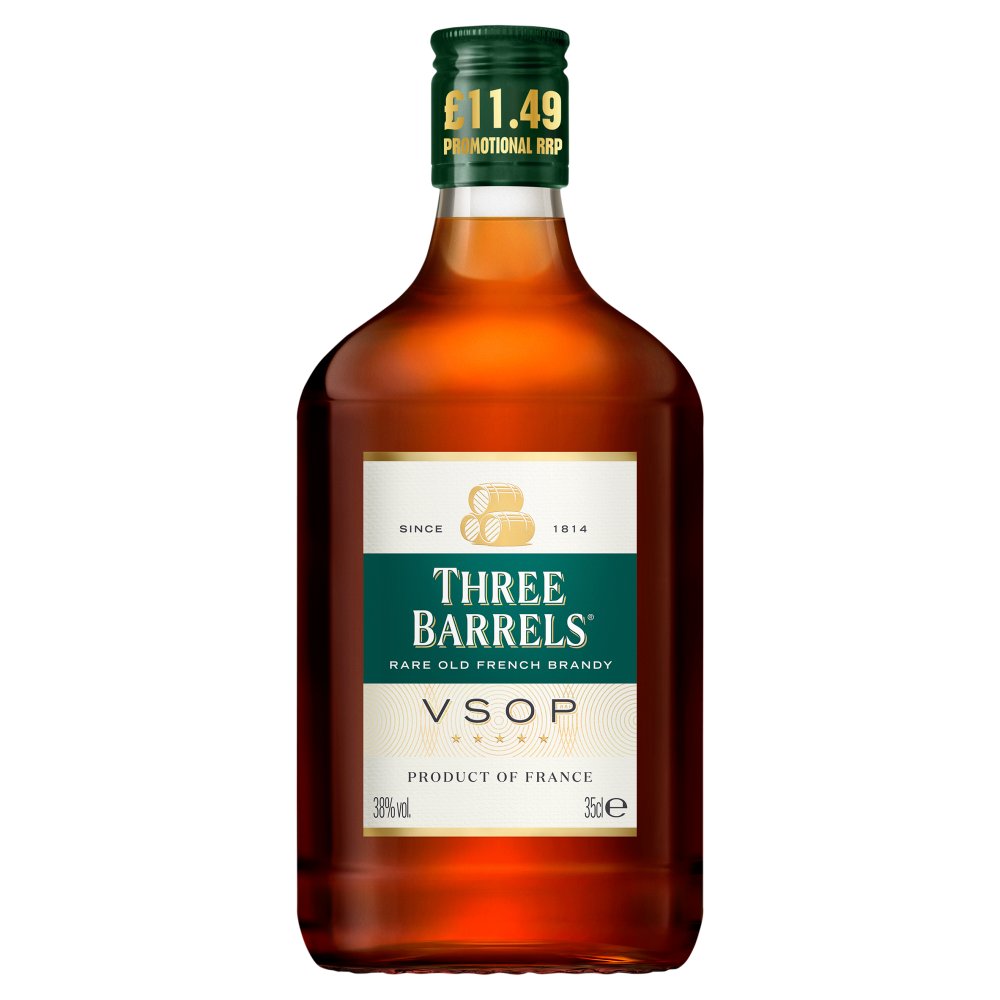 Three Barrels Rare Old French Brandy VSOP 35cl 35Cl × 1