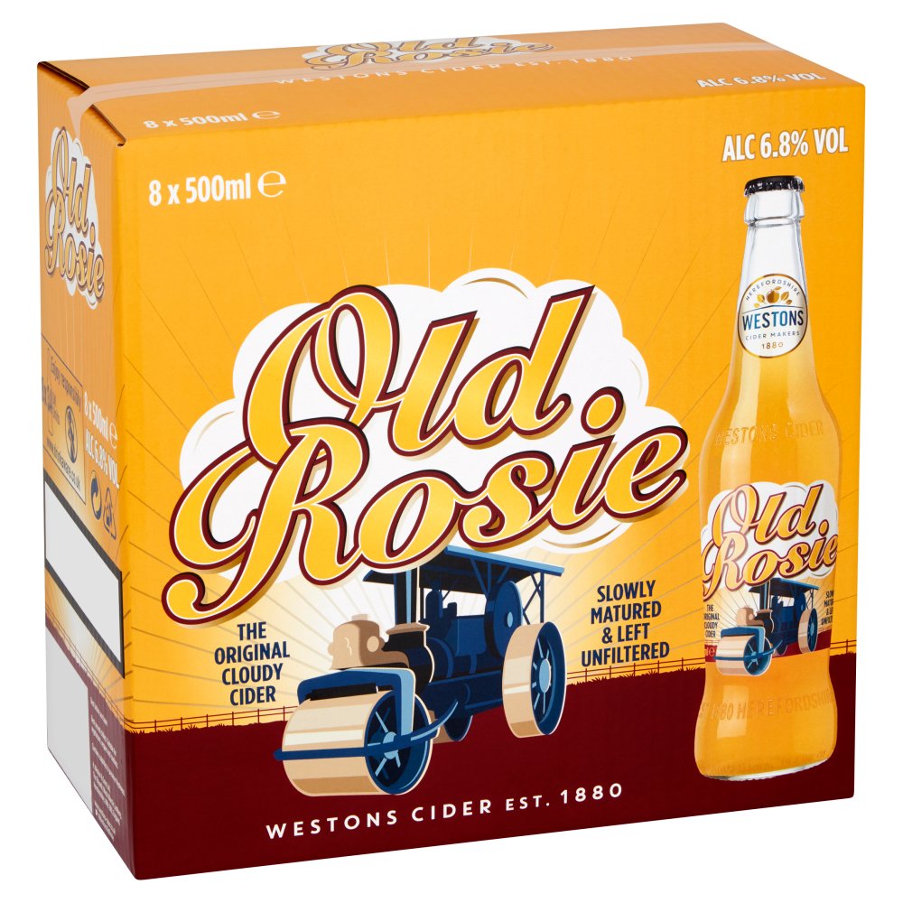 Old Rosie The Original Cloudy Cider 8 x 500ml 500ml × 8 × 1