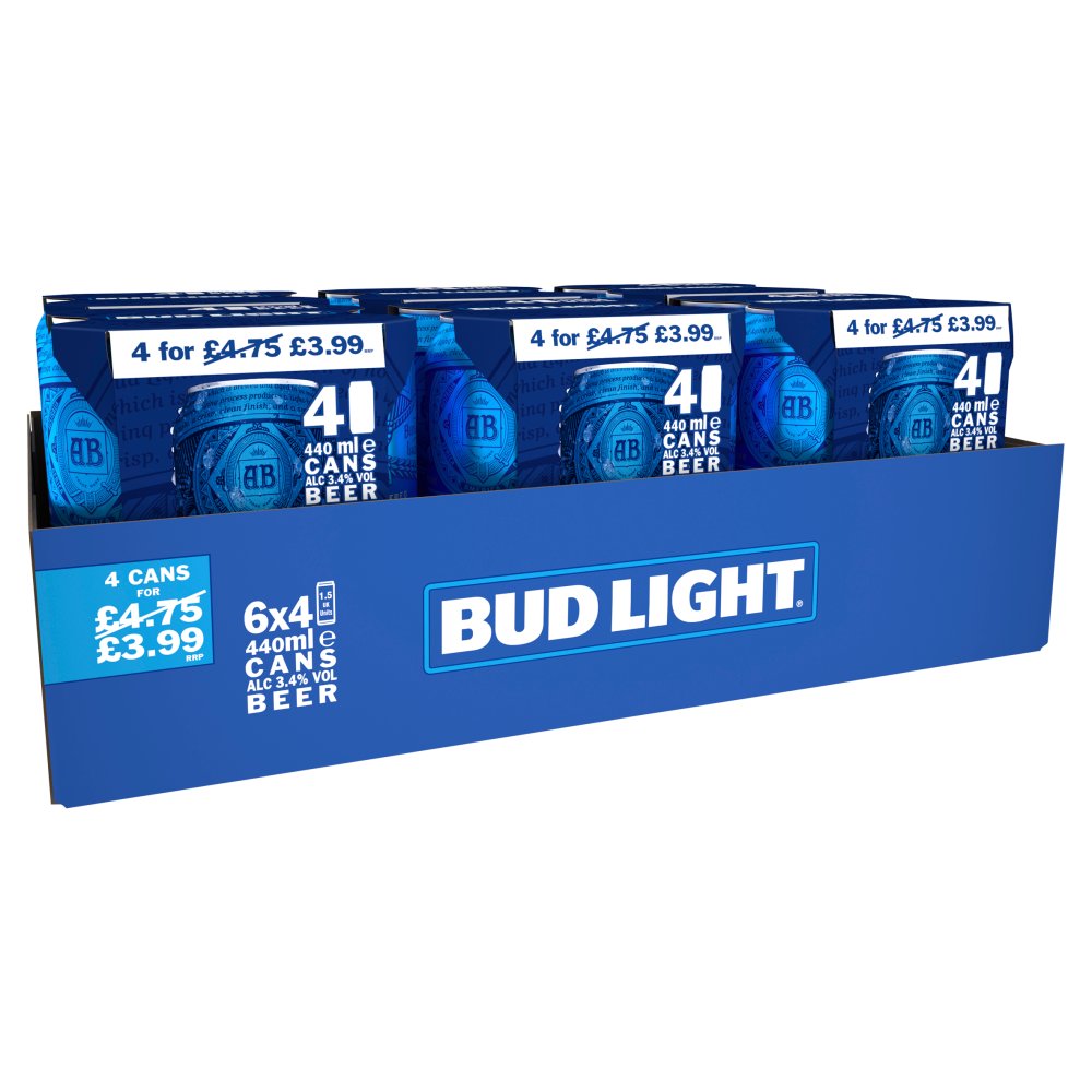 Bud Light Beer 24 x 440ml 440ml × 6 × 1
