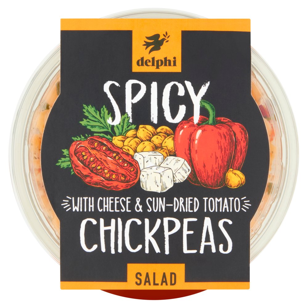 Delphi Spicy with Cheese & Sun-Dried Tomato Chickpeas Salad 220g 220g × 6