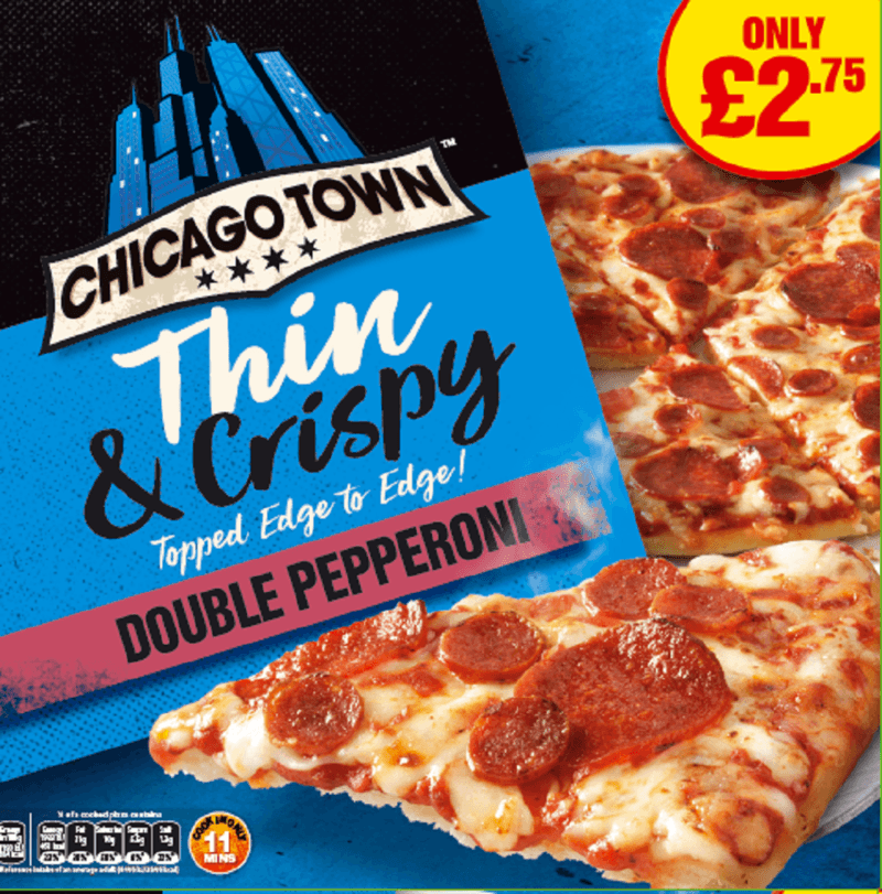 PM 2.75 Chicago Town THIN one Double Pepperoni 6x325g