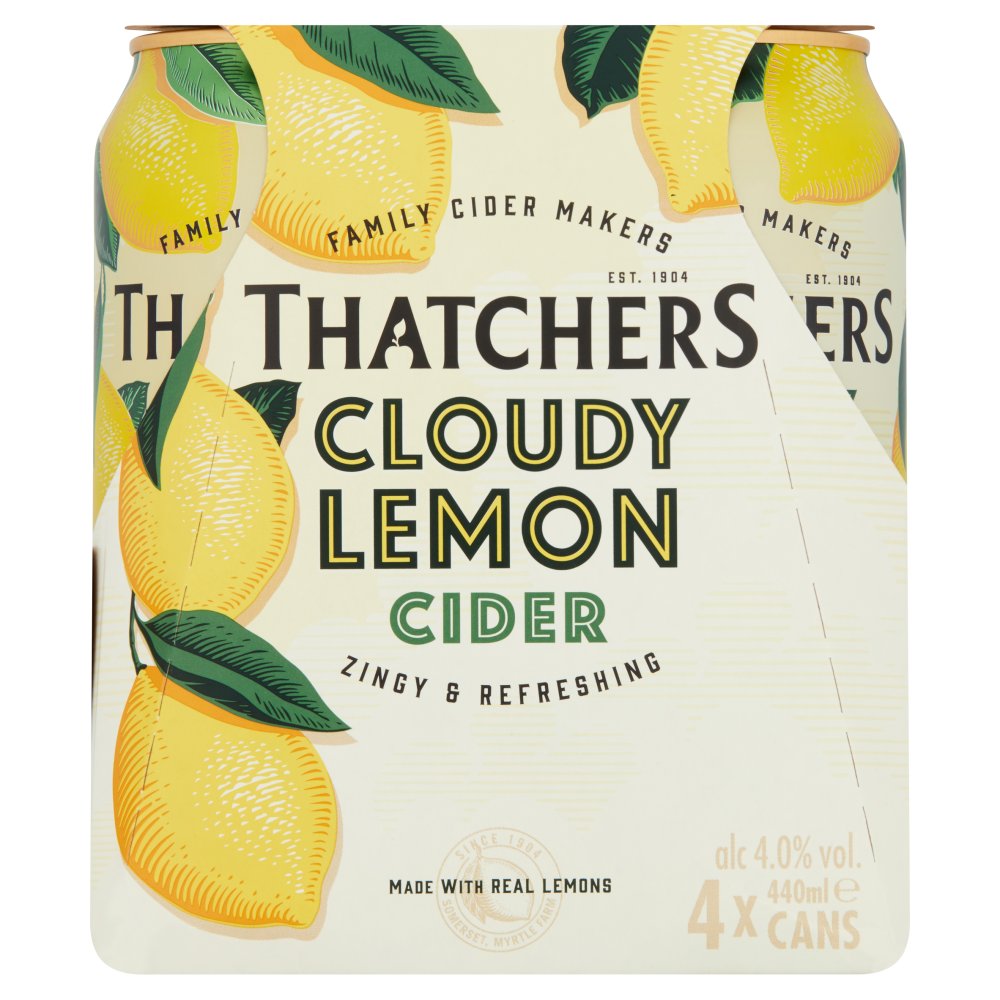 Thatchers Cloudy Lemon Cider 4 x 440ml 440ml × 6 × 1