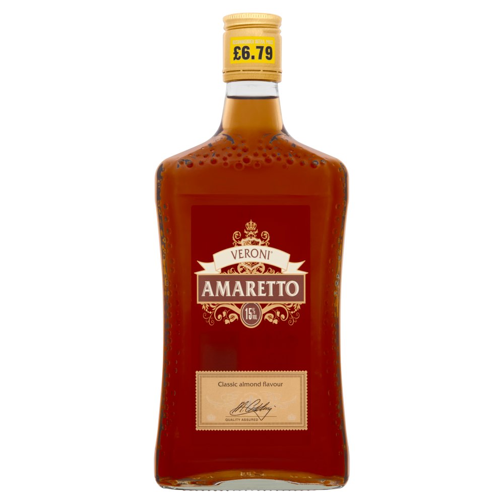 Veroni Amaretto Classic Almond Flavour 50cl 50Cl × 6