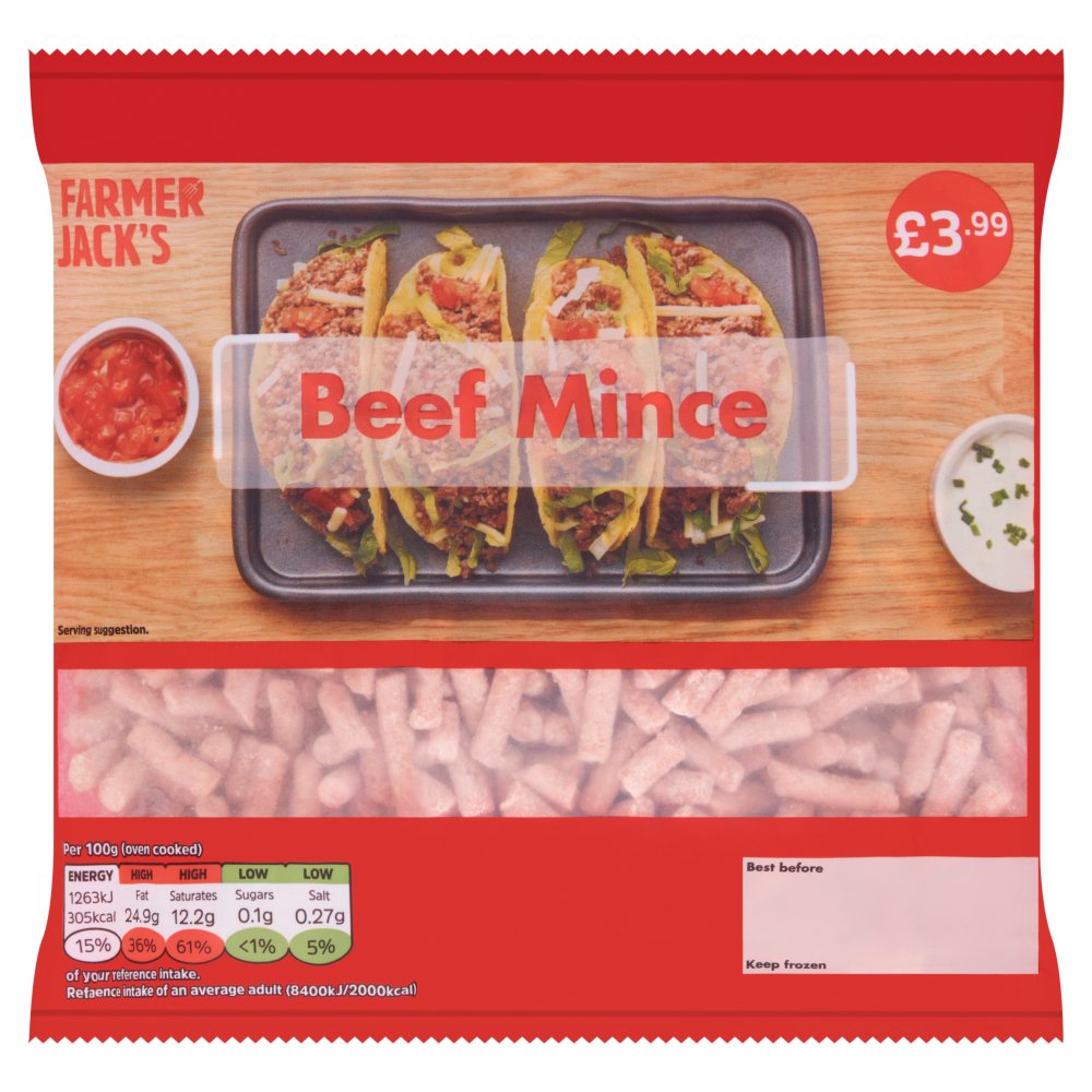 Farmer Jack's Beef Mince 400g 400g × 10