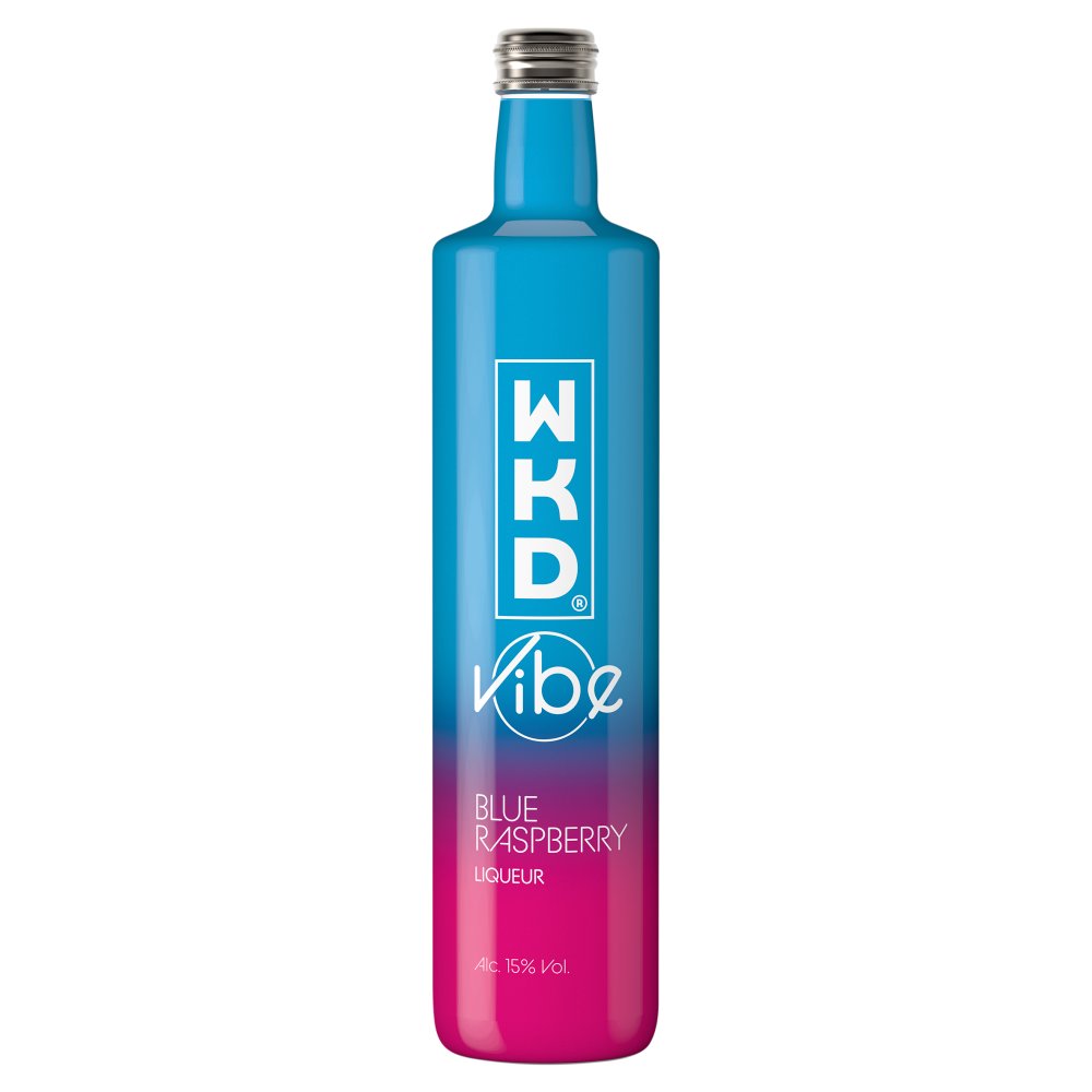 WKD Vibe Blue Raspberry Liqueur 500ml 50Cl × 6