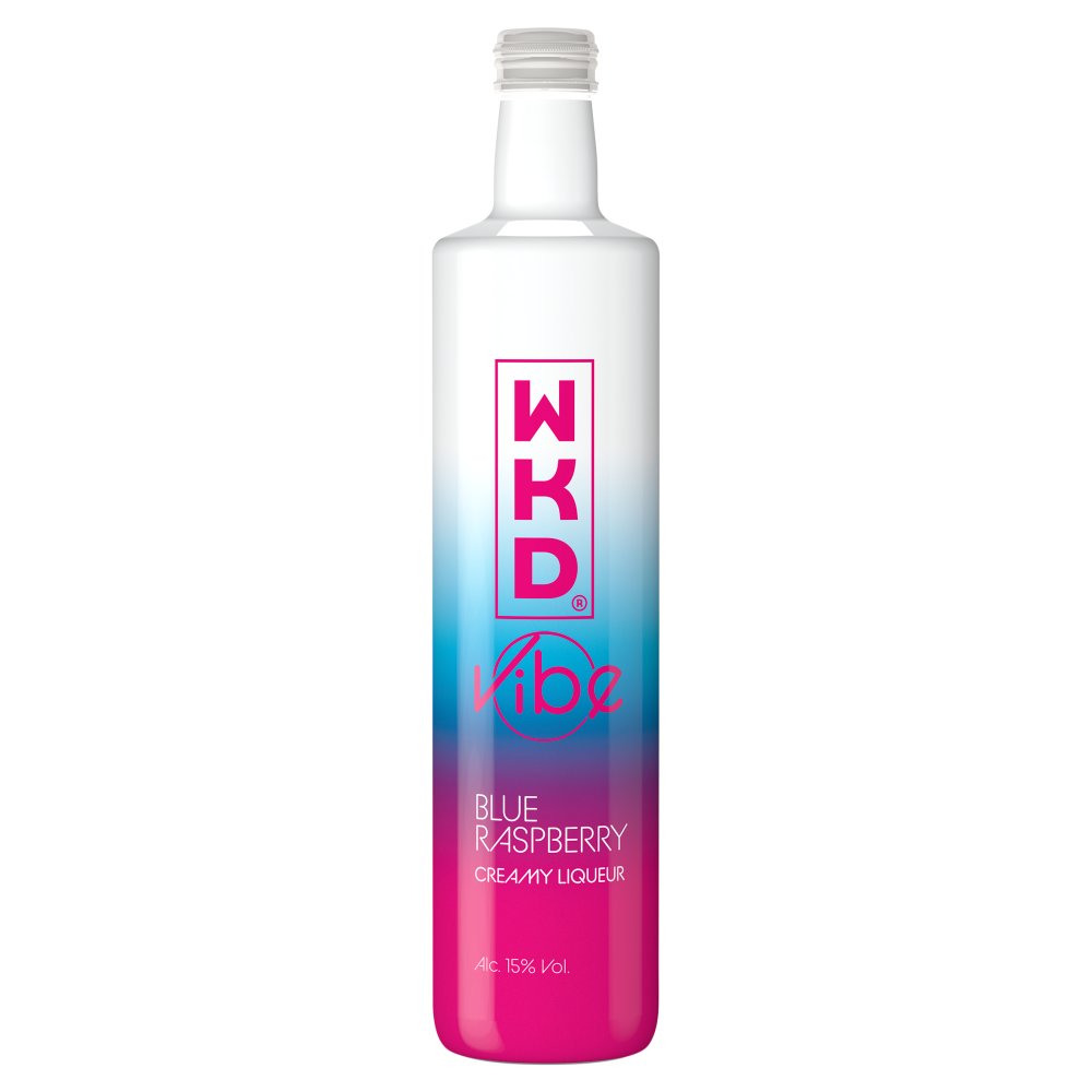 WKD Vibe Blue Raspberry Creamy Liqueur 500ml 50Cl × 6