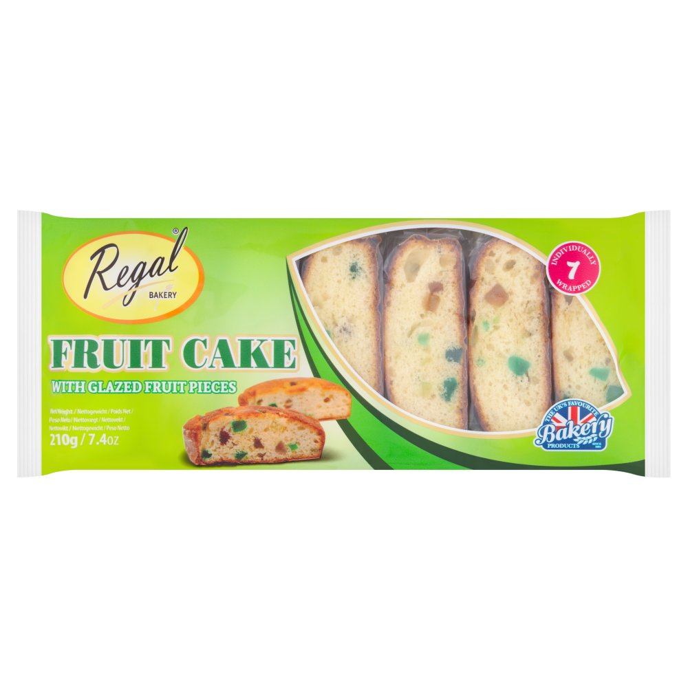Regal BAKERY Fruit Cake with Glazed Fruit Pieces 210g 7pk × 1