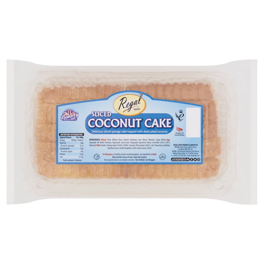 Regal Bakery Sliced Coconut Cake 10pk × 6